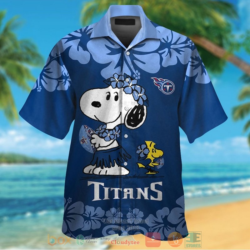 HOT Tennessee Titans Snoopy Woodstock hawaiian shirt and shorts 12 Tennessee Titans Snoopy Woodstock hawaiian shirt and shorts