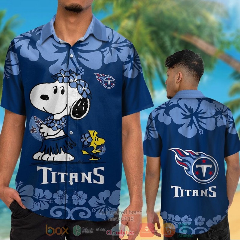 HOT Tennessee Titans Snoopy Woodstock hawaiian shirt and shorts 2 Tennessee Titans Snoopy Woodstock hawaiian shirt and shorts 1