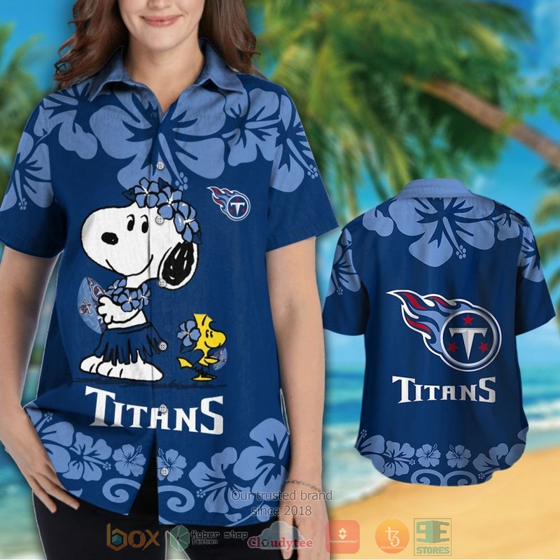 HOT Tennessee Titans Snoopy Woodstock hawaiian shirt and shorts 3 Tennessee Titans Snoopy Woodstock hawaiian shirt and shorts 1 2