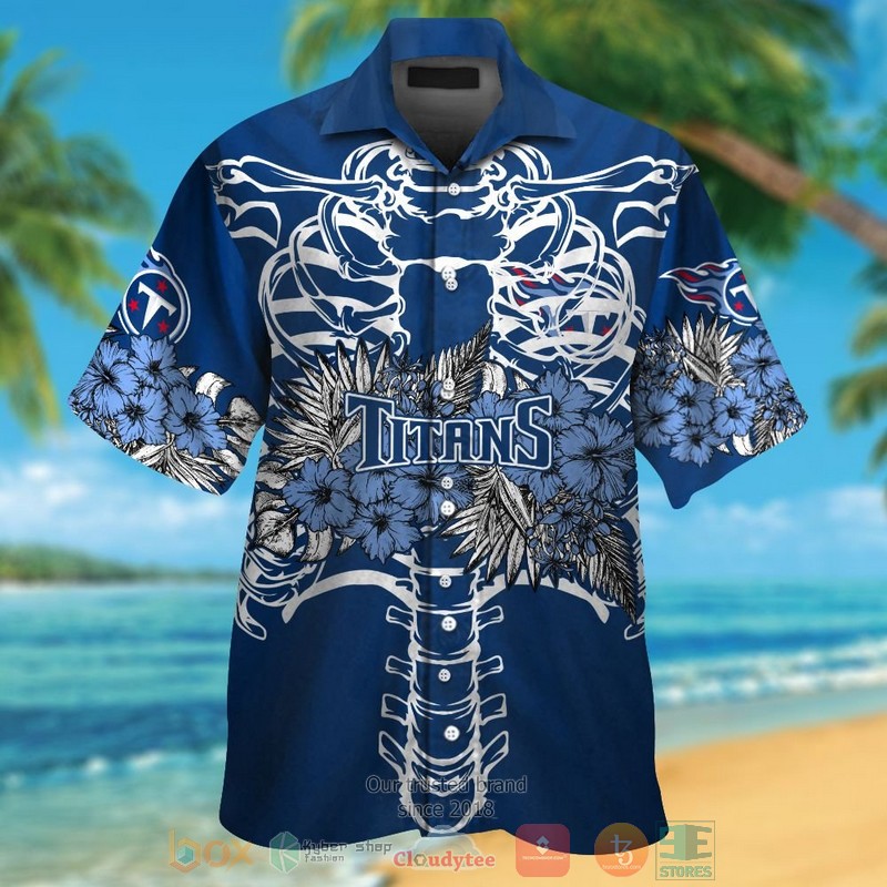 HOT Tennessee Titans blue Hibiscus navy hawaii shirt, shorts 12 Tennessee Titans blue Hibiscus navy hawaii shirt shorts
