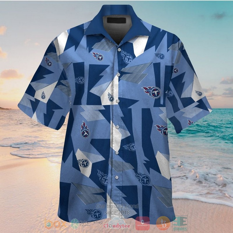 Tennessee Titans navy blue hawaiian shirt and shorts