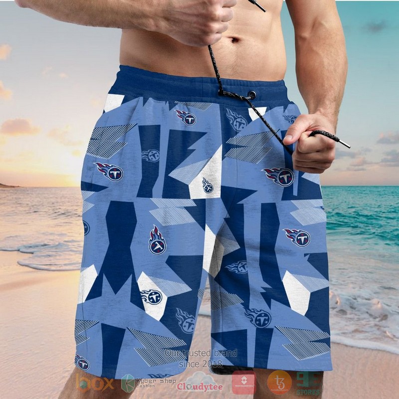 HOT Tennessee Titans navy blue hawaiian shirt and shorts 5 Tennessee Titans navy blue hawaiian shirt and shorts 1 2 3 4