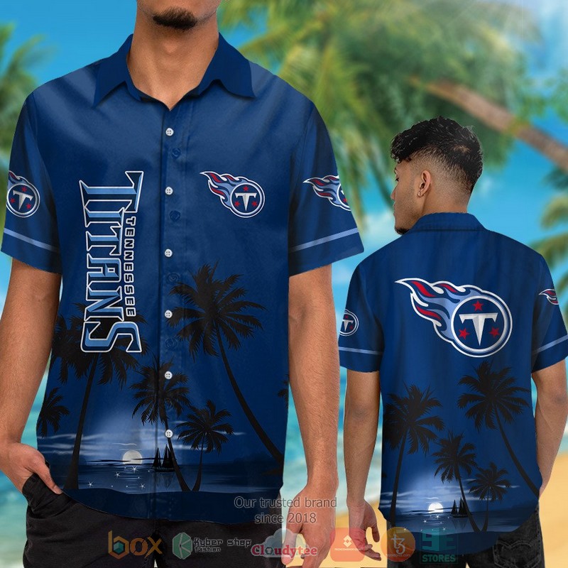 HOT Tennessee Titans palm trees dark blue hawaii shirt, shorts 2 Tennessee Titans palm trees dark blue hawaii shirt shorts 1