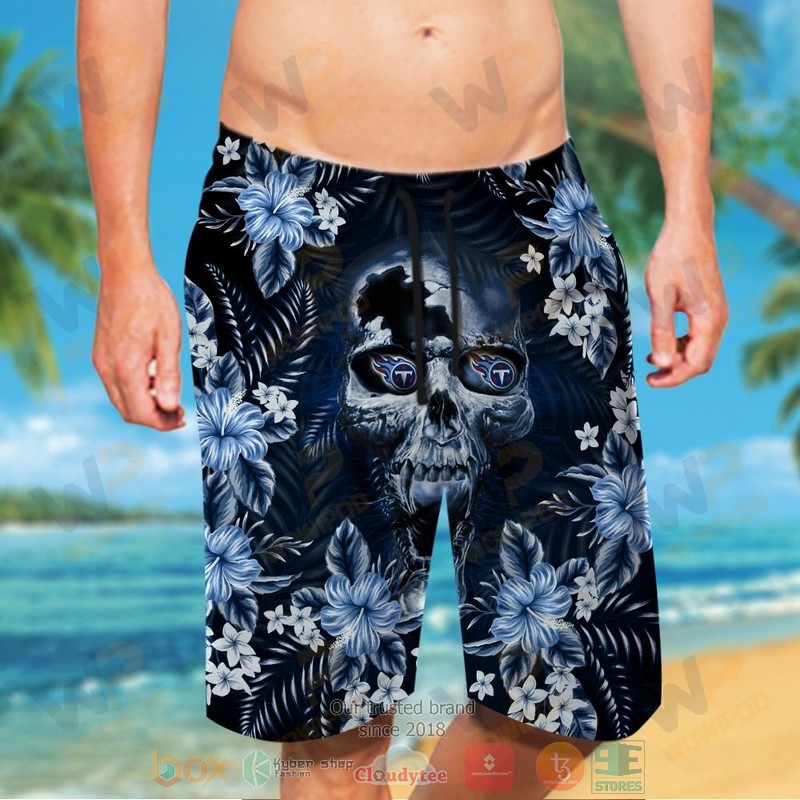 HOT Tennessee Titans skull hawaiian shirt and shorts 5 Tennessee Titans skull hawaiian shirt and shorts 1 2 3 4