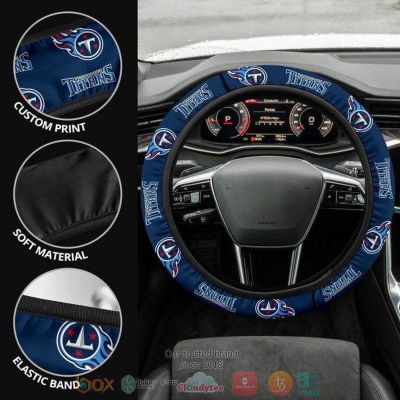 Tennessee Titans steering wheel cover 1 2 3 4 5 6 7 8