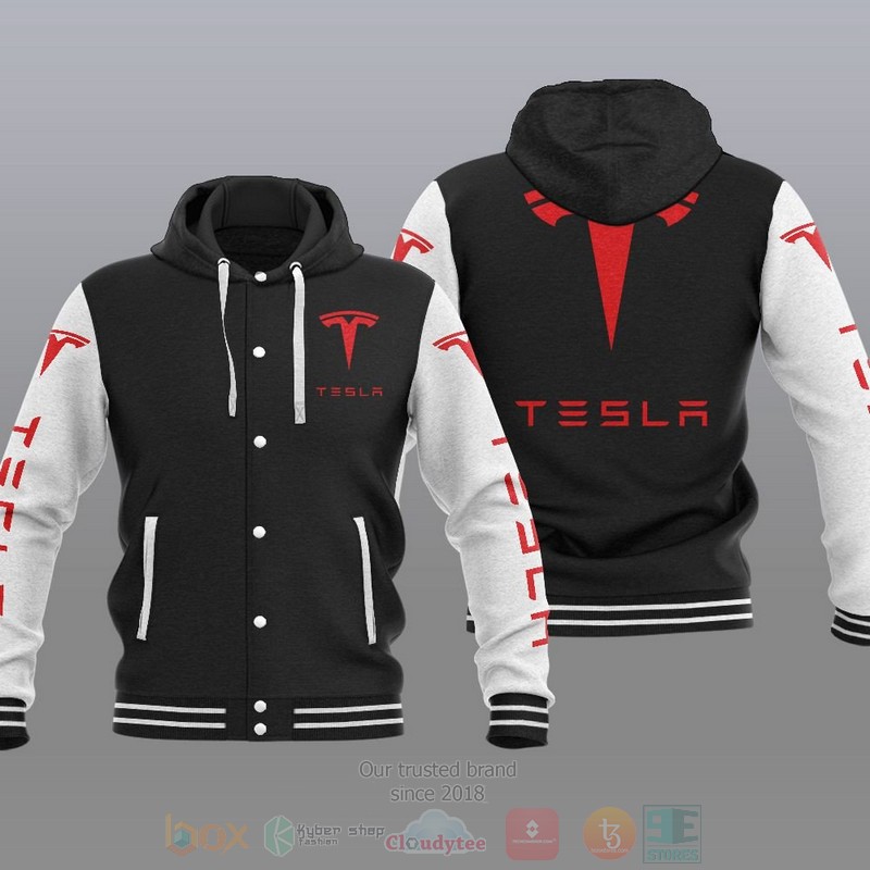 Tesla Car Baseball Jacket Hoodie