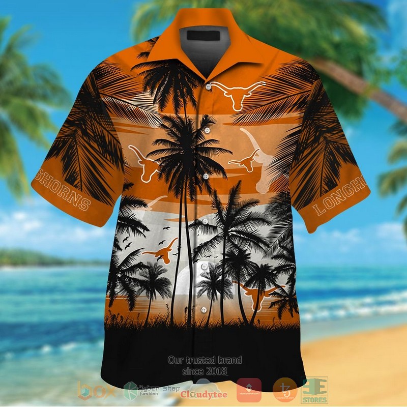 HOT Texas Longhorns Tropical Hawaiian Shirt and shorts 1 Texas Longhorns Tropical Hawaiian Shirt and shorts