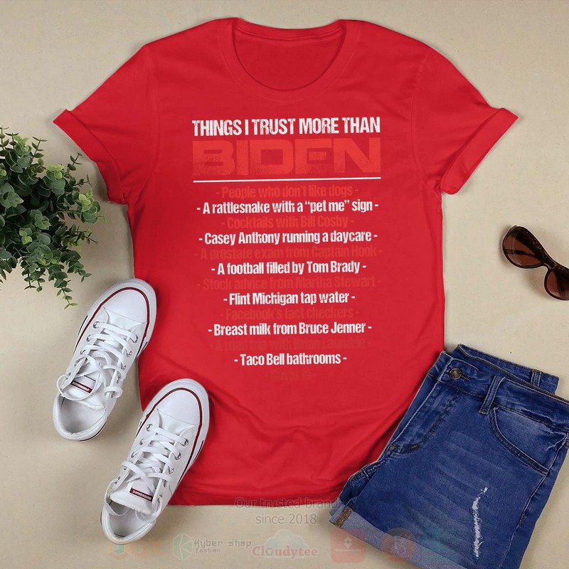 BEST Things I Trust More Than Biden Long-Sleeve Shirt, T-Shirt 4 Things I Trust More Than Biden Long Sleeve Tee Shirt 1 2 3