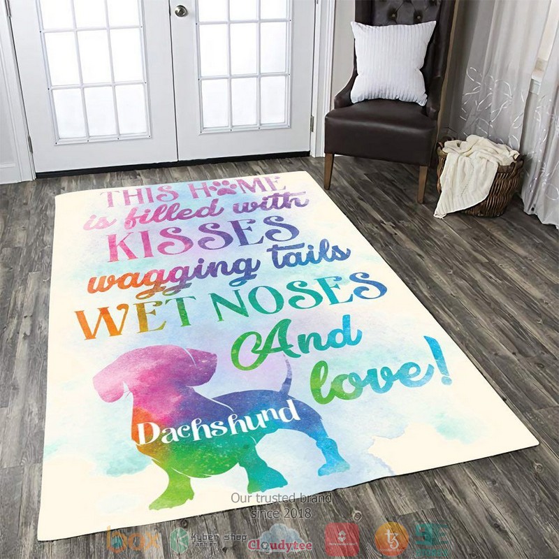 This home is filled kisses wet noses and Dachshund love Rug Carpet