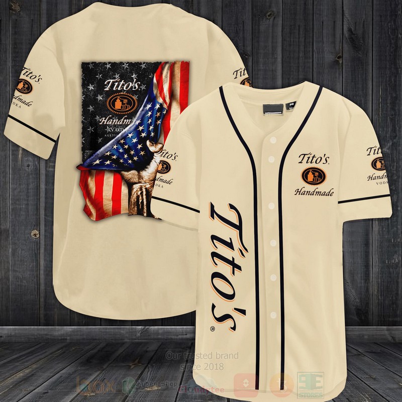 BEST Titos Handmade American Flag AOP Baseball Jersey 3 Titos Handmade American Flag Baseball Jersey Shirt