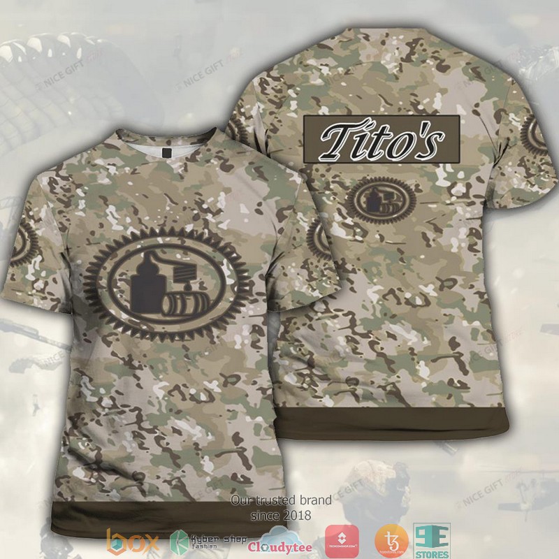 Titos Handmade Vodka Camouflage 3D T shirt