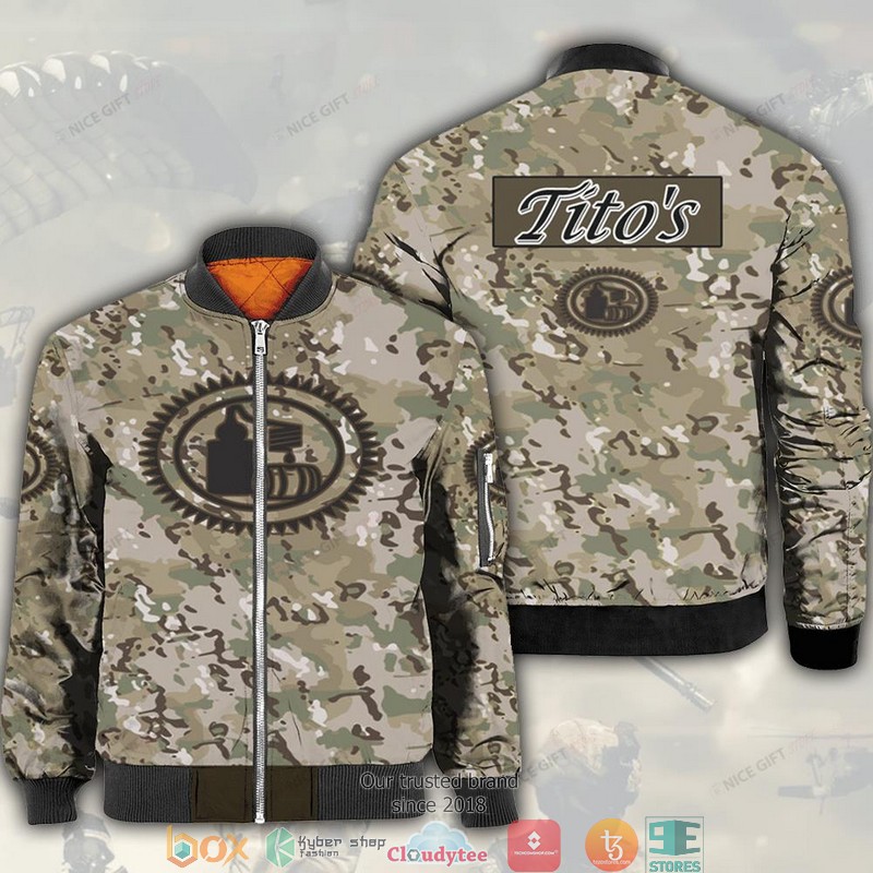 Tito's Handmade Vodka Camouflage Bomber Jacket 3 Titos Handmade Vodka Camouflage Bomber Jacket