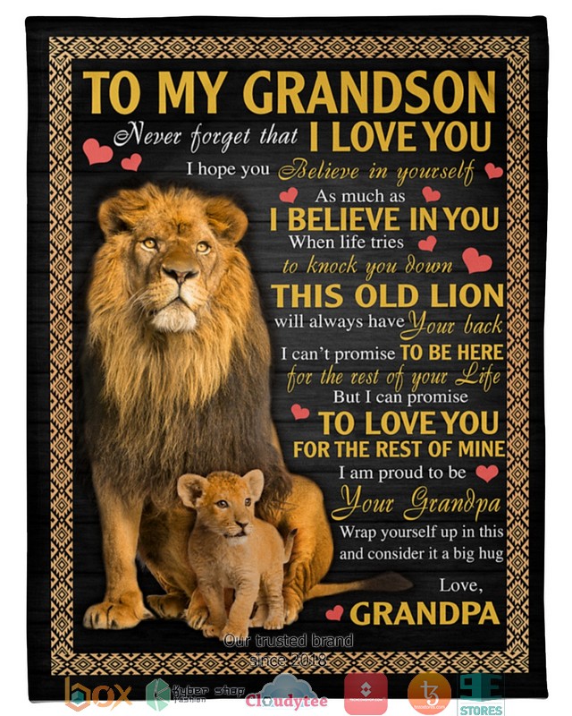 To My grandson never forget that I love you Lion Blanket Lion Blanket 4 To My grandson never forget that I love you Lion Blanket Lion Blanket 1 2 3