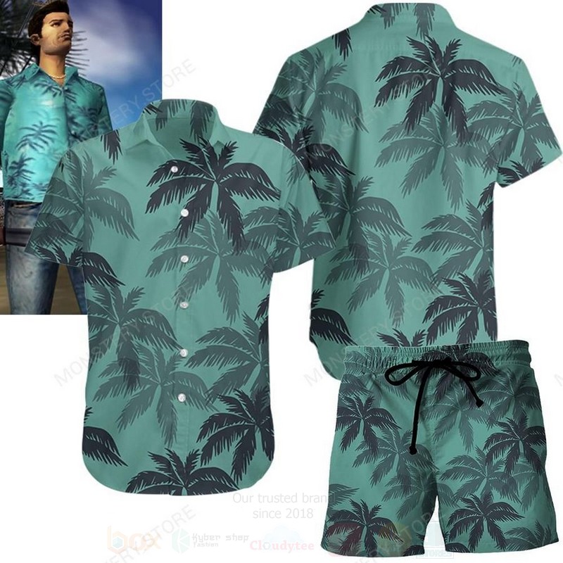 Tommy Vercetti GTA Hawaiian Shirt Short Flip Flops