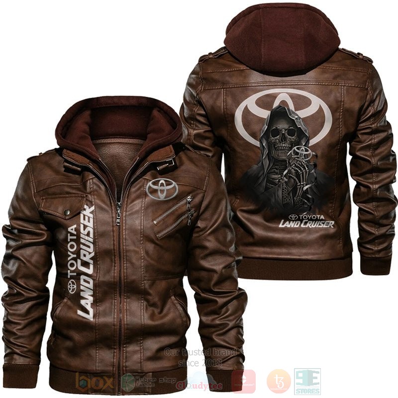 Toyota Land Cruiser Skull Leather Jacket 1