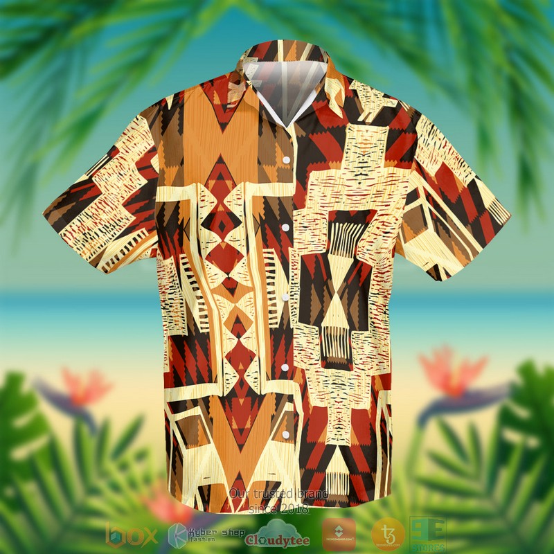Tribal Yellow Arrow Native American Hawaiian Shirt