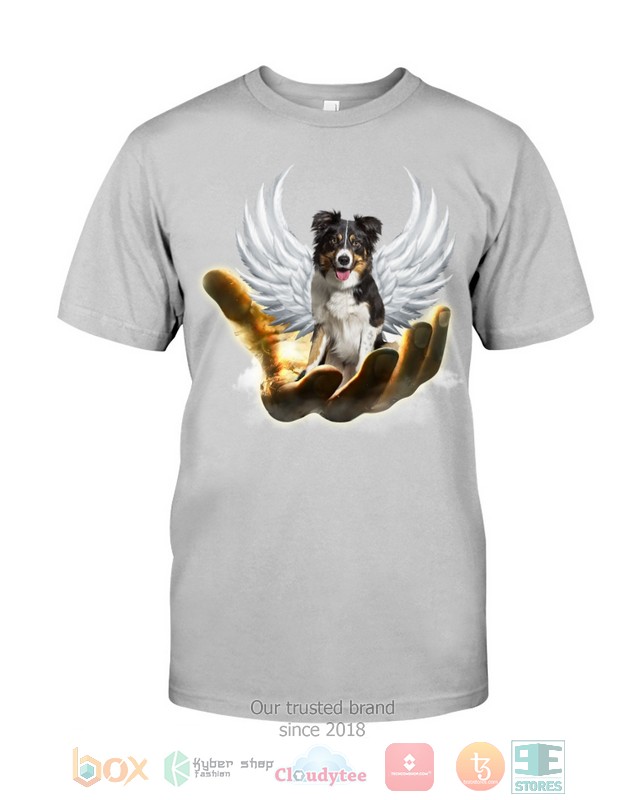 Tricolor Border Collie Golden Hand Heaven Wings 2D shirt hoodie
