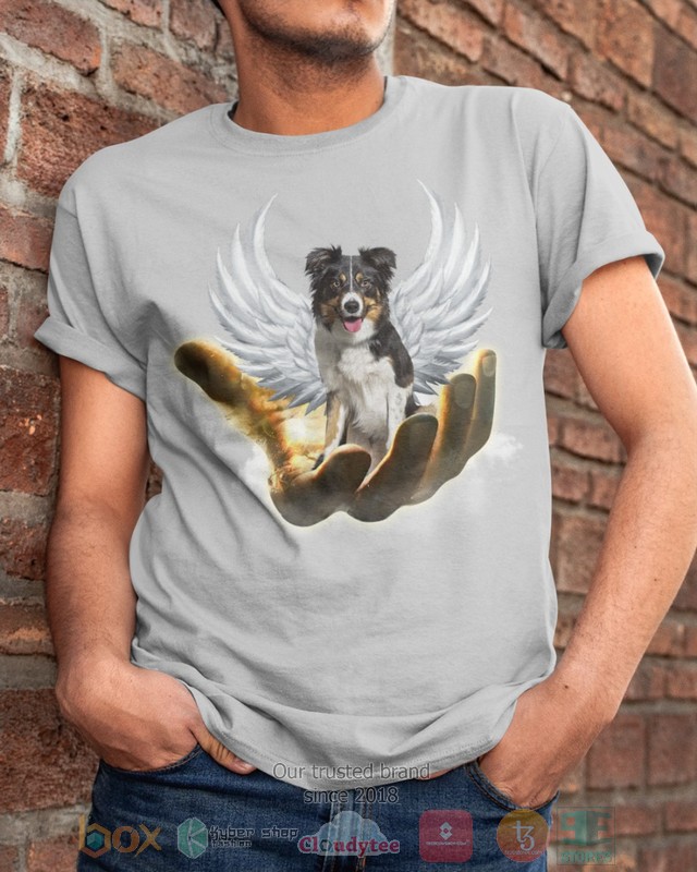 HOT Tricolor Border Collie Golden Hand Heaven Wings 2D shirt, hoodie 4 Tricolor Border Collie Golden Hand Heaven Wings 2D shirt hoodie 1 2 3