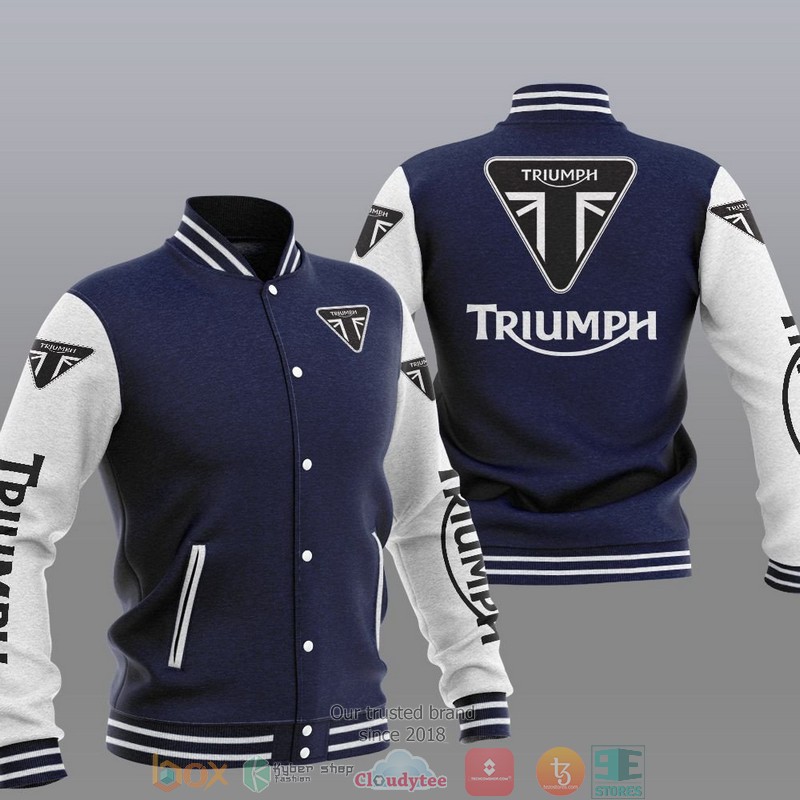 Triumph Car Brand Baseball Jacket 3 Triumph Car Brand Baseball Jacket 1 2