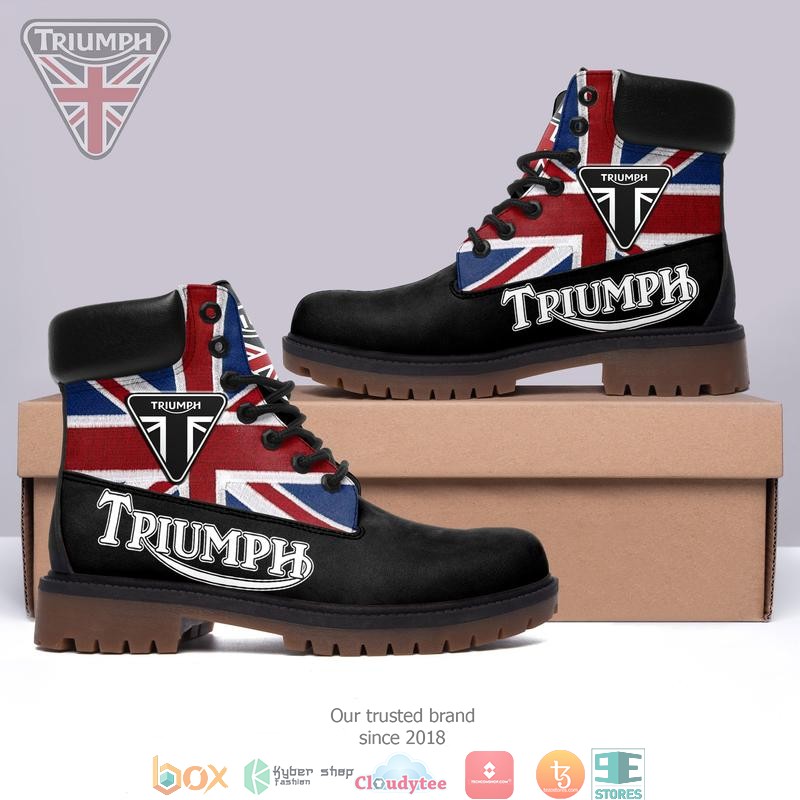 Triumph UK Flag Timberland Boots 3 Triumph UK Flag Timberland Boots 1 2