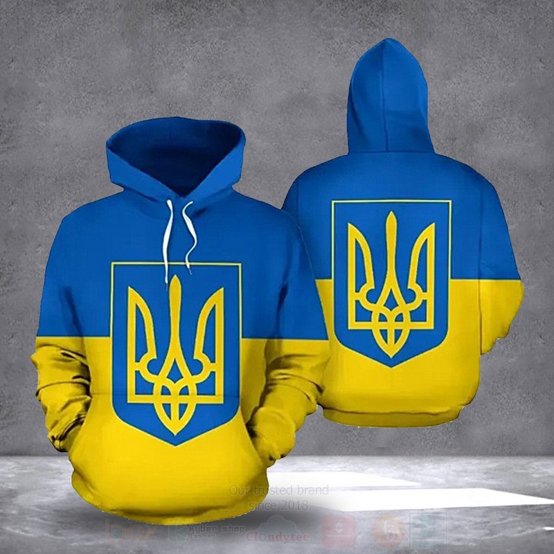 BEST Ukraine Blue-Yellow Unisex 3D Hoodie 1 Ukraine Blue Yellow 3D Hoodie