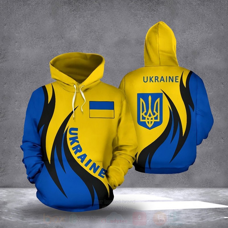 BEST Ukraine Blue-Yellow Pray For Ukraine Unisex 3D Hoodie 2 Ukraine Blue Yellow Pray For Ukraine 3D Hoodie
