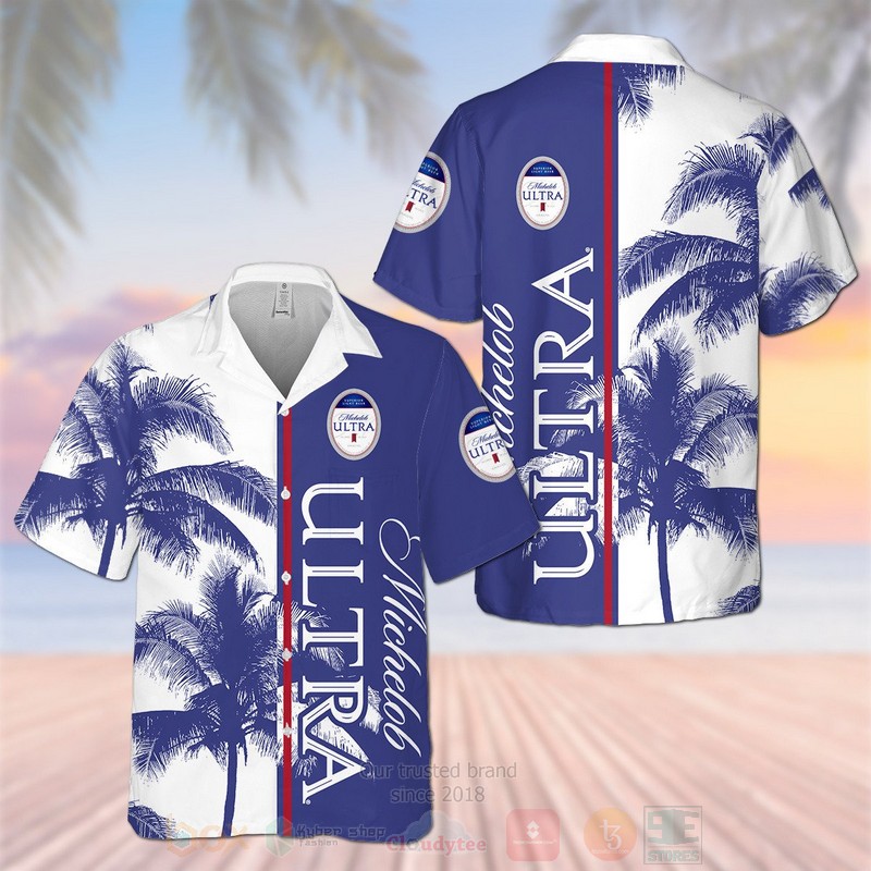 Ultra Michelob Coconut Hawaiian Shirt Short