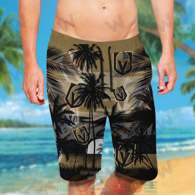 HOT Vegas Golden Knights Hawaiian Shirt and shorts 5 Vegas Golden Knights Hawaiian Shirt and shorts 1 2 3 4