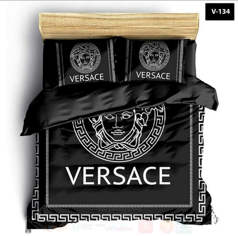 Versace Black Luxury Brand Bedding Set