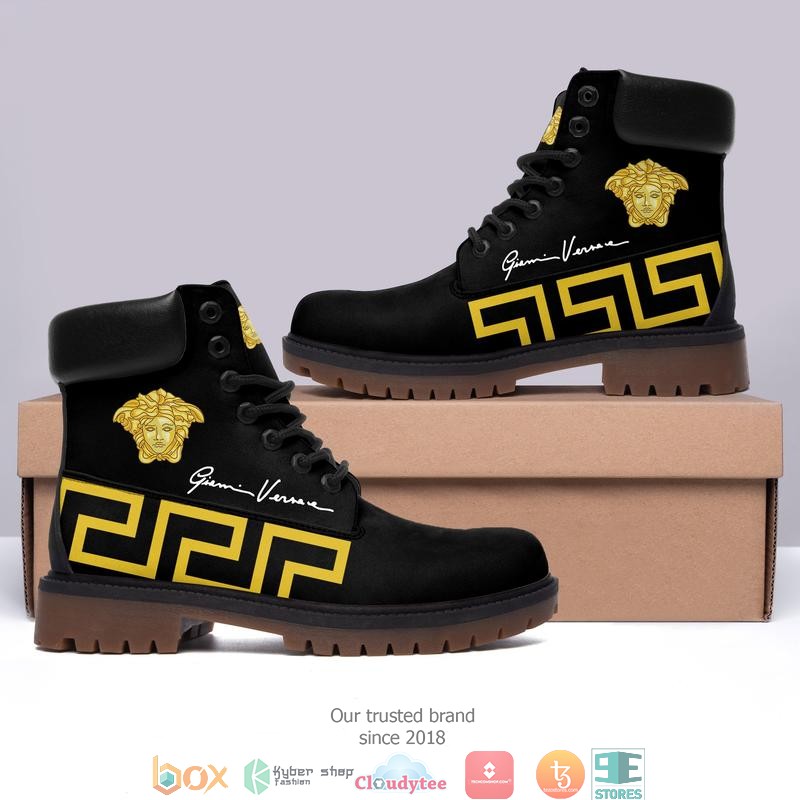 Versace Black Timberland Boots