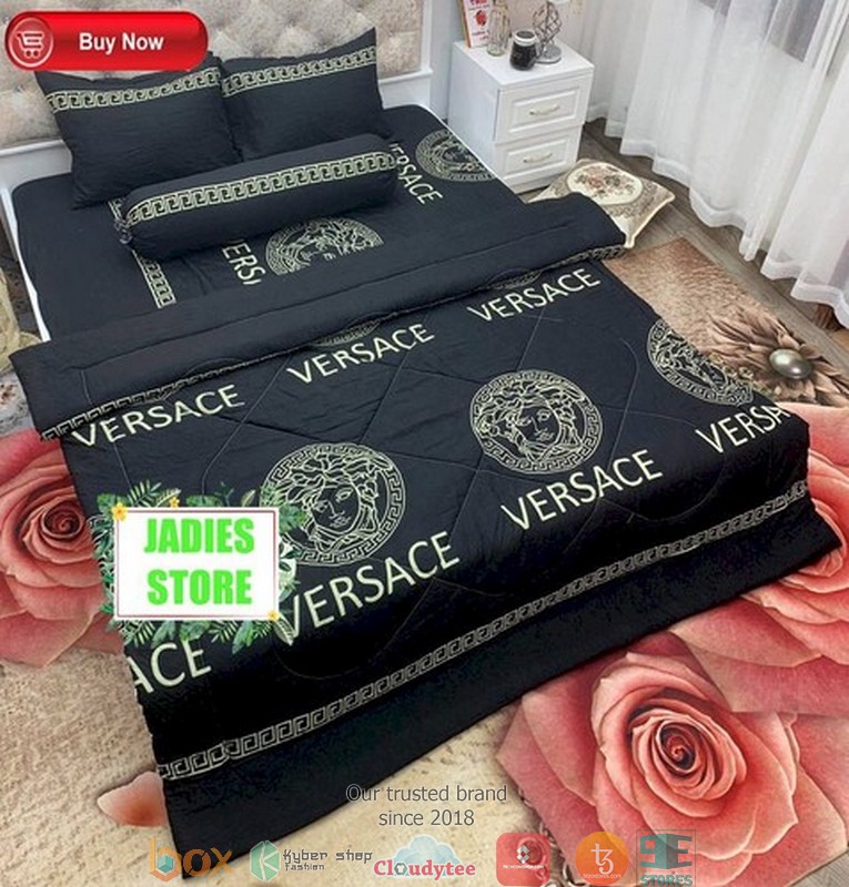 Versace Black luxury Duvet cover bedding set