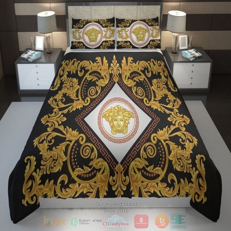 Versace La Coupe Des Dieux yellow black bedding set