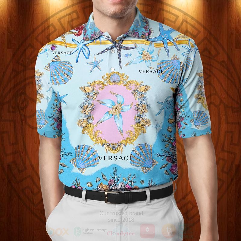 BEST Versace Marine Ecology All Over Print 3D Polo Shirt 10 Versace Marine Ecology Polo Shirt