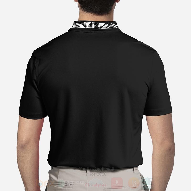 BEST Versace Pattern Black-White All Over Print 3D Polo Shirt 4 Versace Pattern Black White Polo Shirt 1 2 3