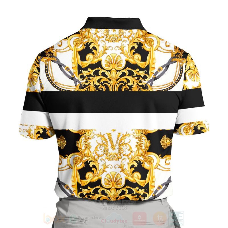 BEST Versace Pattern White-Yellow All Over Print 3D Polo Shirt 5 Versace Pattern White Yellow Polo Shirt 1 2 3 4