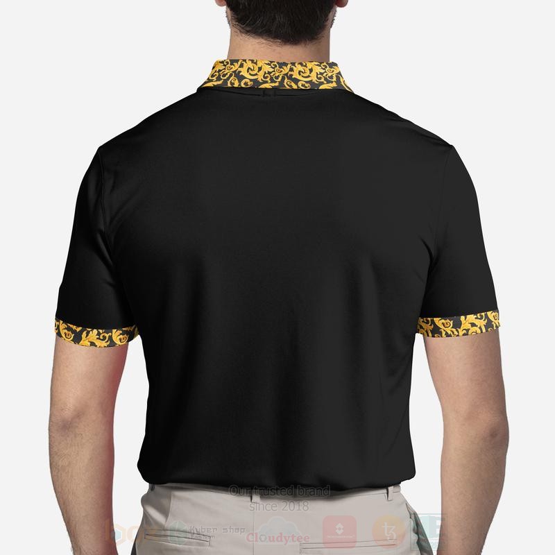 BEST Versace Patterns Full Black All Over Print 3D Polo Shirt 5 Versace Patterns Full Black Polo Shirt 1 2 3 4