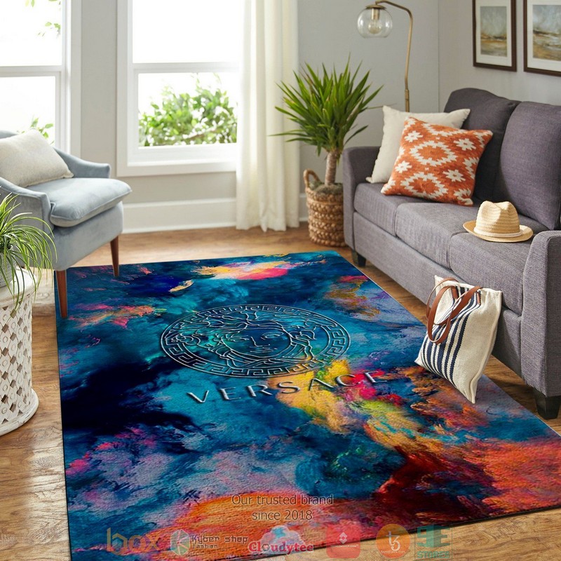 Versace variegated color Rug Carpet