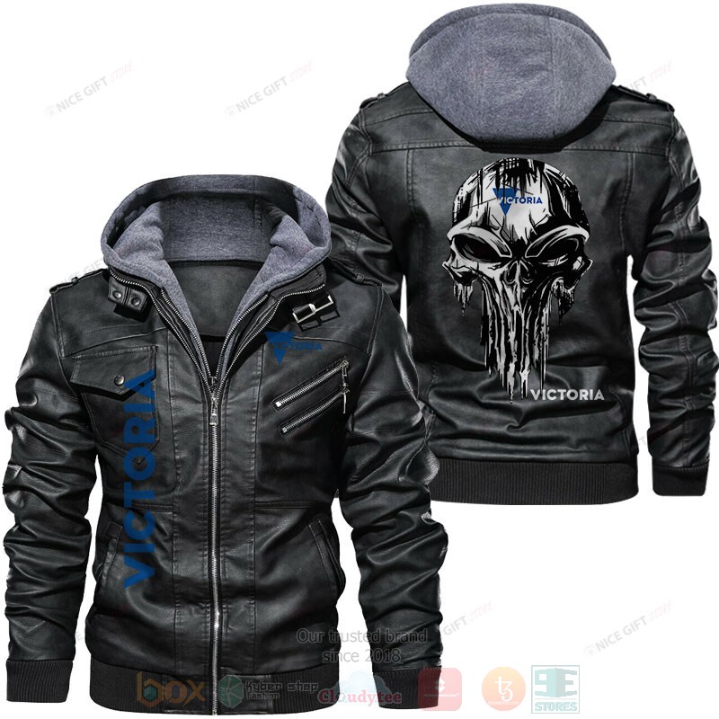 Victoria Punisher Skull Leather Jacket
