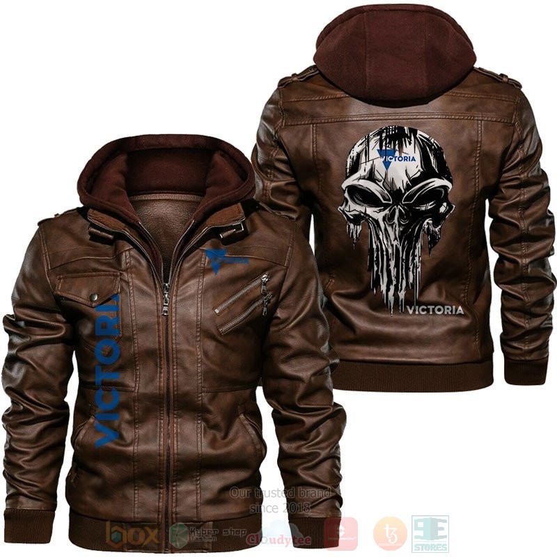 Victoria Punisher Skull Leather Jacket 1