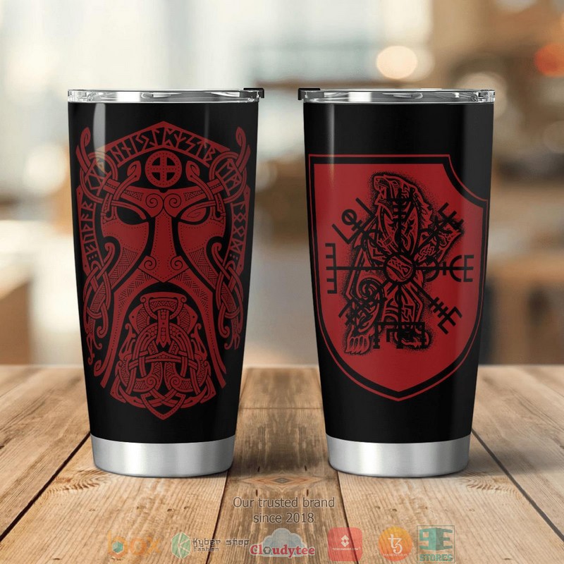 Viking Odin Bear Shiled Tumbler 12 Viking Odin Bear Shiled Tumbler