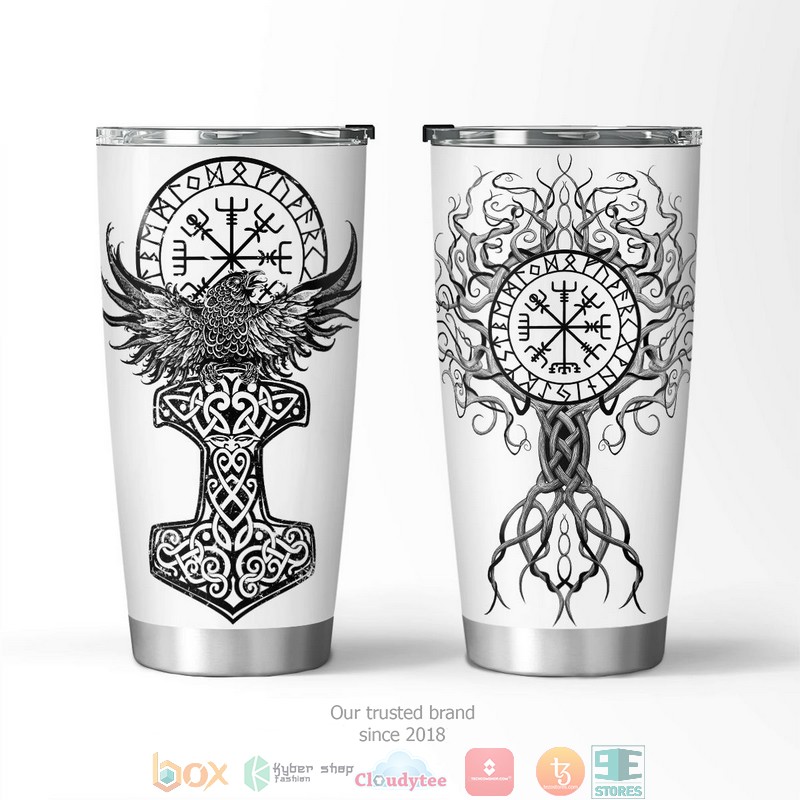 Viking Raven Viking Yggdrasil Tree Tumbler 4 Viking Raven Viking Yggdrasil Tree Tumbler 1 2 3