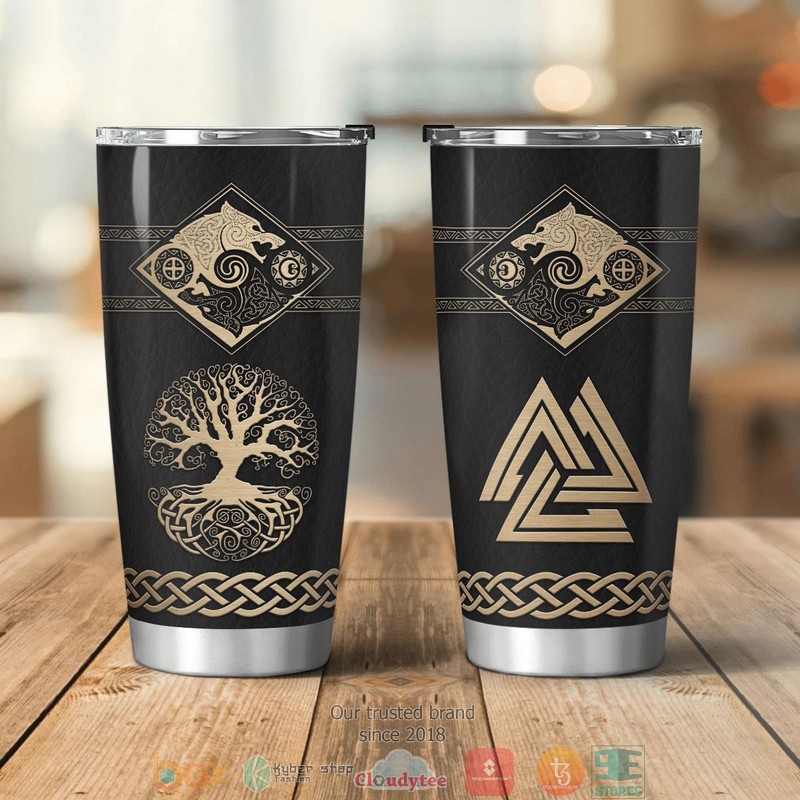 Viking The Sons Of Fenrir Skoll And Hati Magic Tree Tumbler 14 Viking The Sons Of Fenrir Skoll And Hati Magic Tree Tumbler