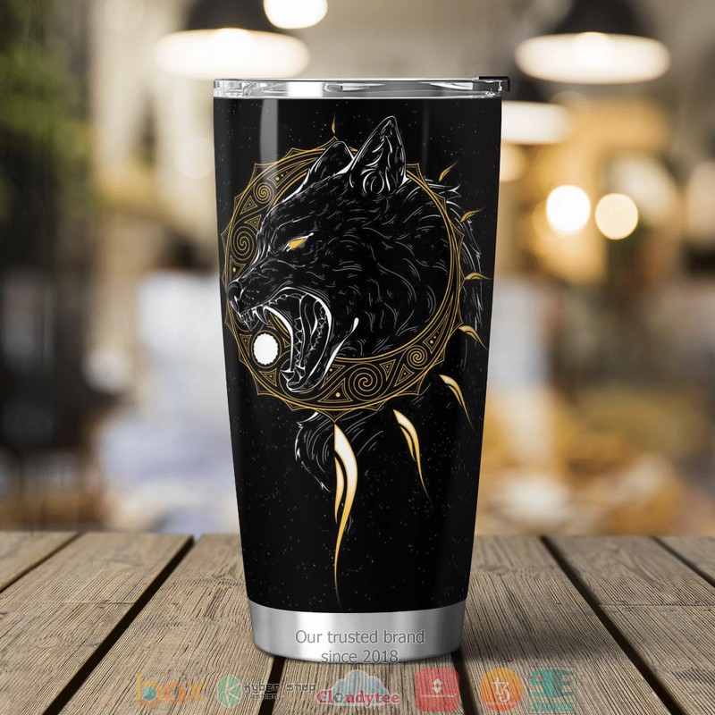 Viking The Sons Of Fenrir Skoll And Hati Tumbler 2 Viking The Sons Of Fenrir Skoll And Hati Tumbler 1