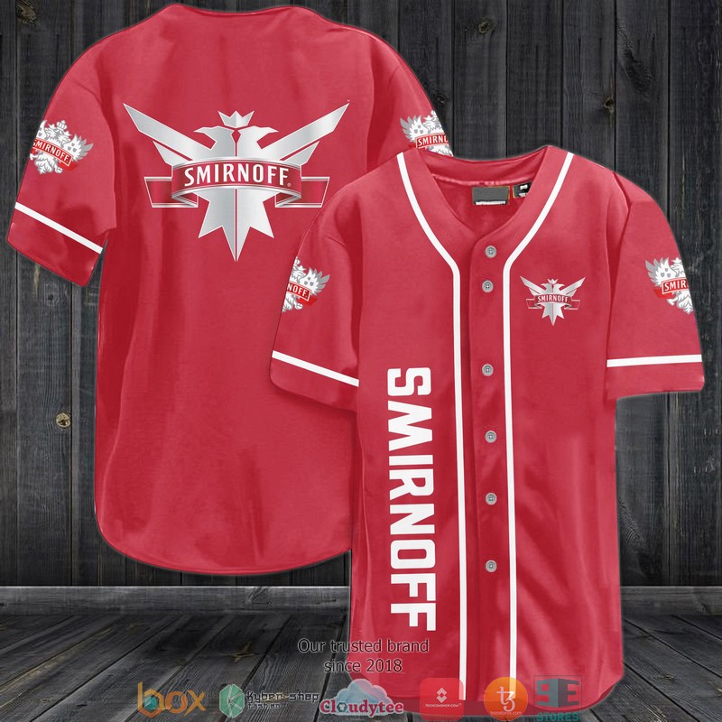 Vodka Smirnoff Red Baseball Jersey Shirt 3 Vodka Smirnoff Red Baseball Jersey Shirt