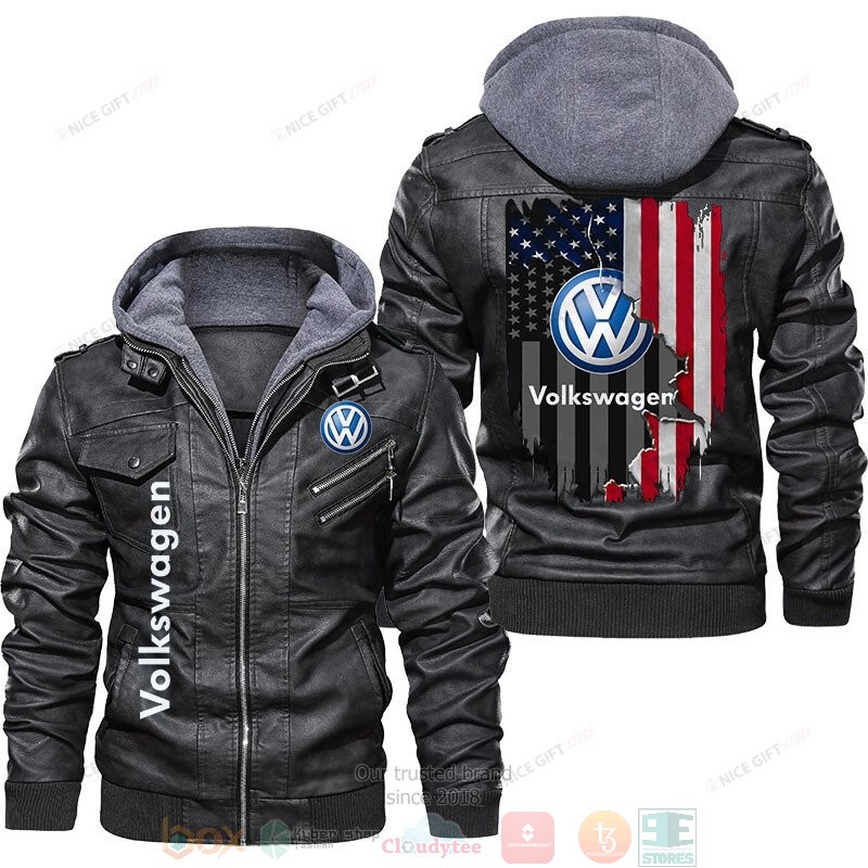 Volkswagen American flag Leather Jacket