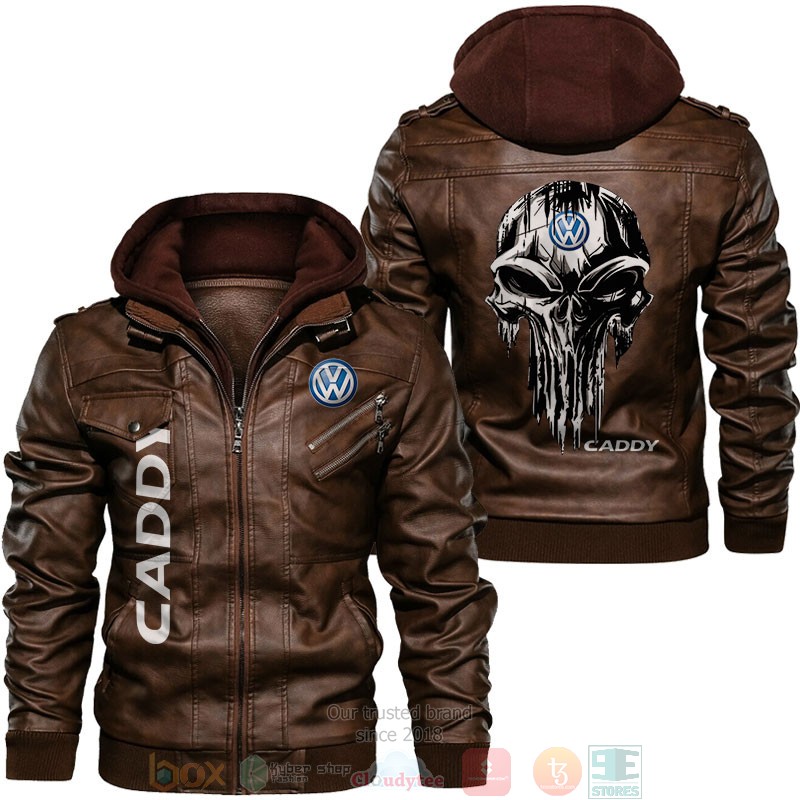 NEW Volkswagen Caddy The Punisher skull Leather Jacket 2 Volkswagen Caddy The Punisher skull Leather Jacket 1