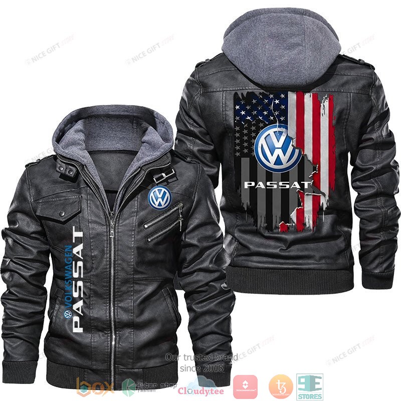 Volkswagen Passat US Flag Leather Jacket