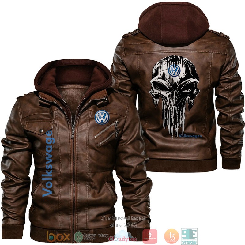 Volkswagen Punisher Skull Leather Jacket 2 Volkswagen Punisher Skull Leather Jacket 1