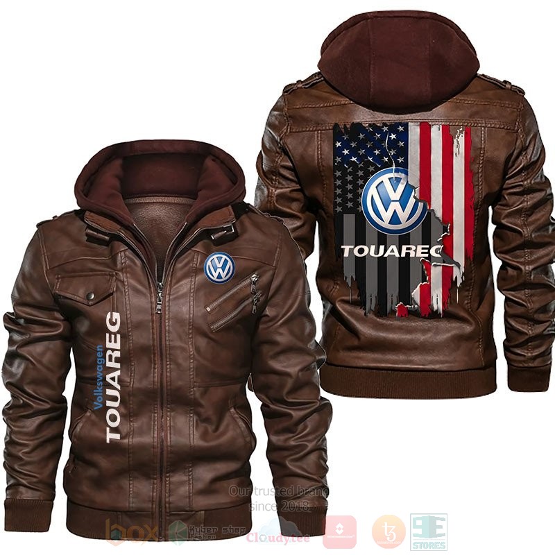 Volkswagen Touareg American Flag Leather Jacket 1