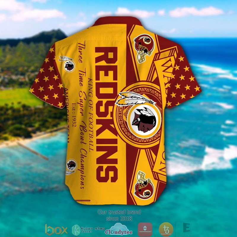 Washington Redskins King of football Hawaiian Shirt 5 Washington Redskins King of football Hawaiian Shirt 1 2 3 4